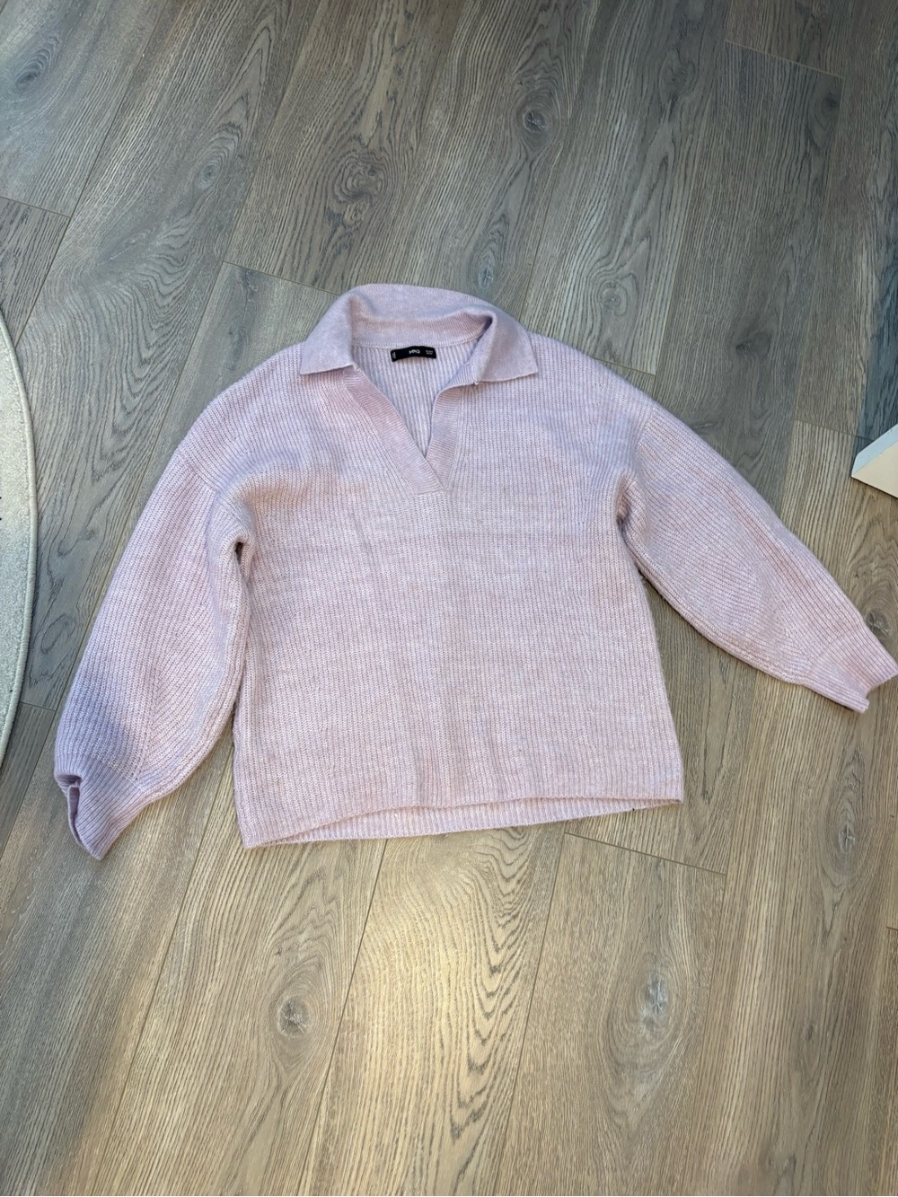 Lavendar Collared Knit Sweater
